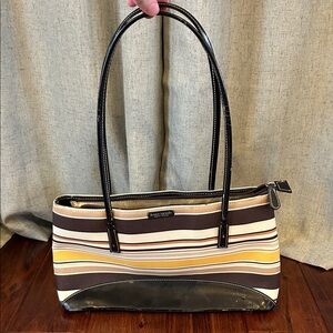 Kate Spade Striped Brown and Yellow Women's Bag